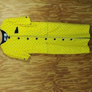 Sunshine Starshine Yellow Black Polka Dot dress
